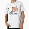 Bubu Cutting Dudus Hair Gift T Shirt Kawaii Panda Bear Cartoon Graphic Tee Cute Y2k Clothes 100 Cotton All Size Tee S6xl