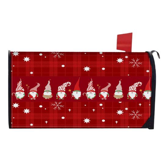 Winter Magnetic Mailbox Cover Standard Size 18 X 21in Merry Christmas Mailbox Wraps Cover Holiday Post Letter Box Cover for Outdoor Garden Yard Decor