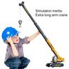 Lifting Cranes Toy 360 Degree Rotating Base Adjustable Long Arm Retractable Sling Ornament Simulation Boys Girls Engineering Truck Model Toy