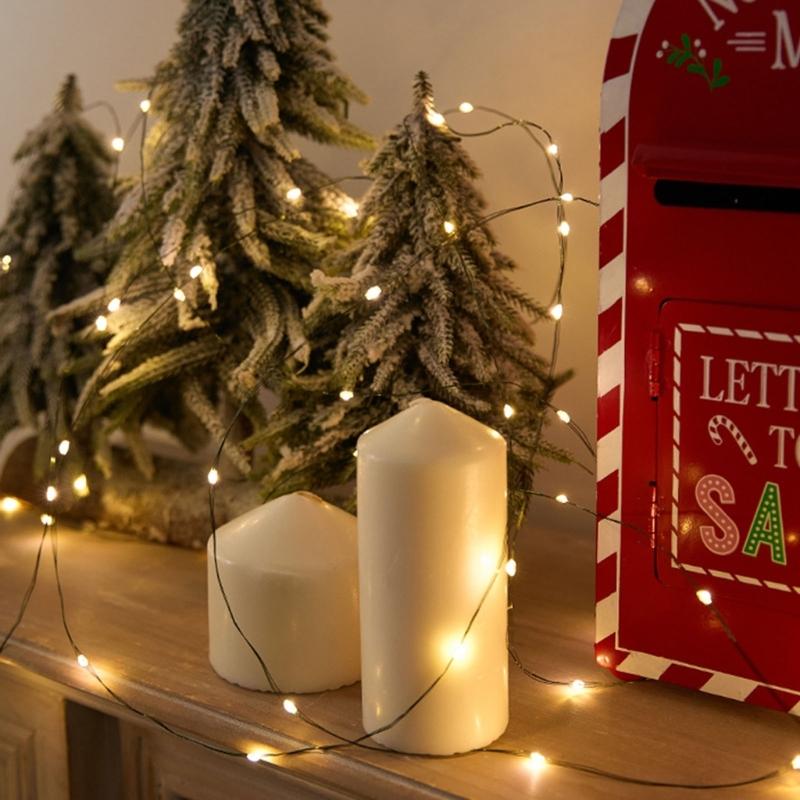 Impermeable Flexible LED Bronze Wire String Radiances For Christmas Tree Decoration Inside Multiple Manner