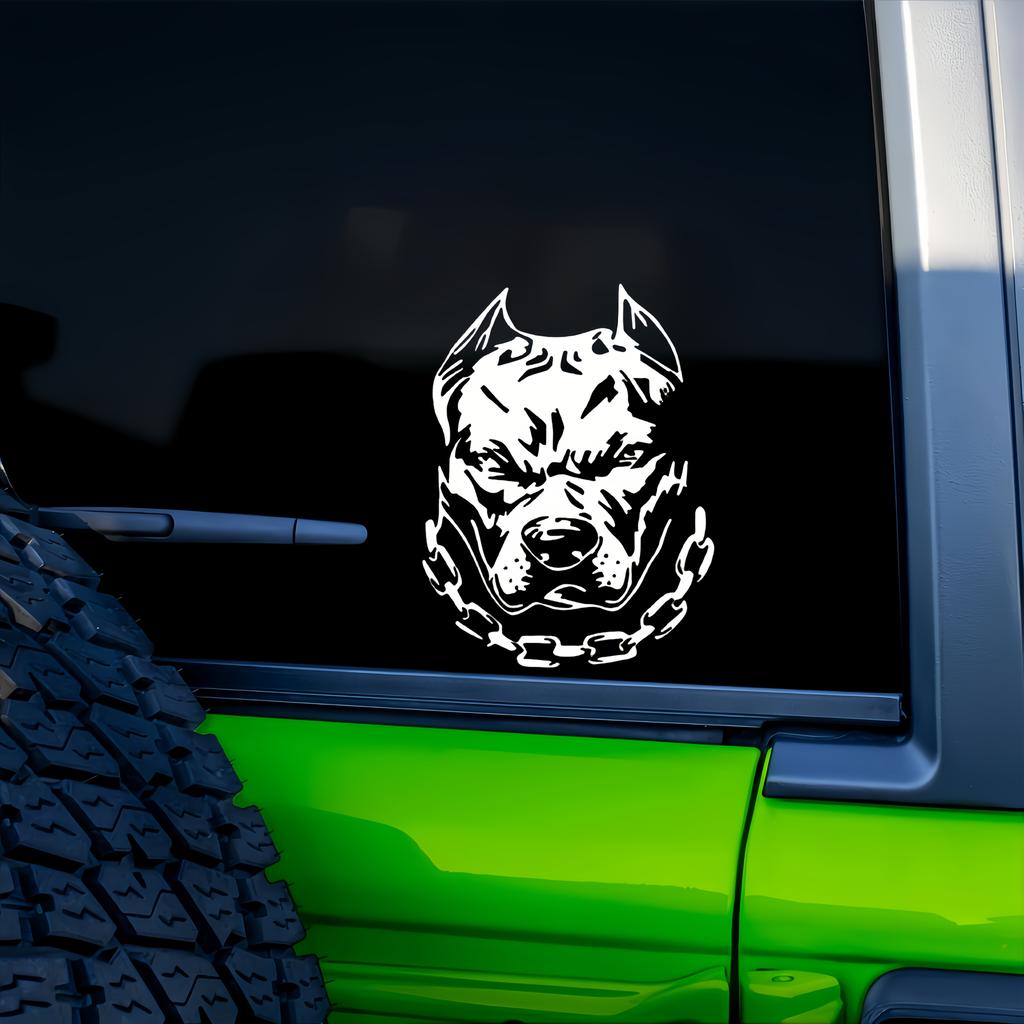 Simple Style Dog Head Car Stickers Show Strength and Courage, Fun Bumper Stickers, Car Decals, Vinyl Stickers for Cars, Trucks, Vans, Laptops