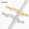14K Gold Plated Brass Zircon Connector Fastener Clasps Lock,Chain Connecting Clasps For DIY Jewelry Making Accessories Supplies