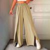 Ladies' Loose Casual Elegant And Comfortable High Waisted Pleated Wide Leg Pants