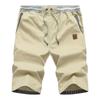 Men's Summer Slim Fit Linen Shorts: Korean Style, Casual, Mid-Length, Cotton Blend