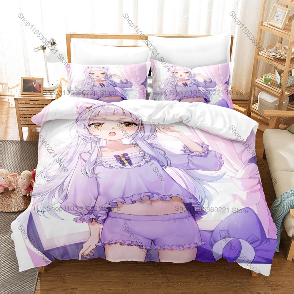 Murasaki Shion Bedding Set 3Pcs Duvet Cover Pillowcase Soft Comfortable Bed Set For Kpop Fans All Sizes Home Textile Decor