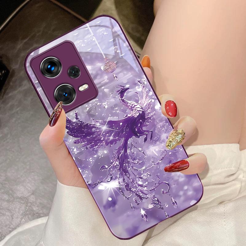 Broken Diamond Phoenix Für Xiaomi 14 Ultra 13 Lite Redmi Note 13 11 Pro 12 Plus Poco X6 3 Pro F4 6 GT Gehärtete Handyhülle
