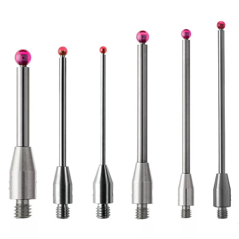 For M3 Threaded Shank Ball Head Micrometer Rubys Probe Carbide Rod Contact 3D Coordinate Measuring Machine Probe
