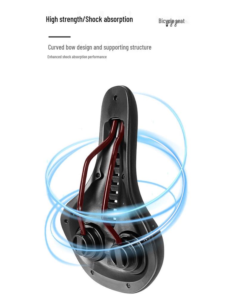 Waterproof Shockproof Breathable Hollow PU Leather Mountain Bike Saddle