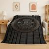 Viking Totem Nordic Rune Valhalla Vegvisir Odin Flannel Blanket Soft Throw Blanket for Bedroom Living Room Bed Travel Picnic Nap