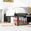 Bed Frame 120x200 Cm Metal, Sturdy Platform Bed with Headboard, Noiseless, Easy Assembly, No Box Spring Needed, Ideal for Couples & Guest Rooms