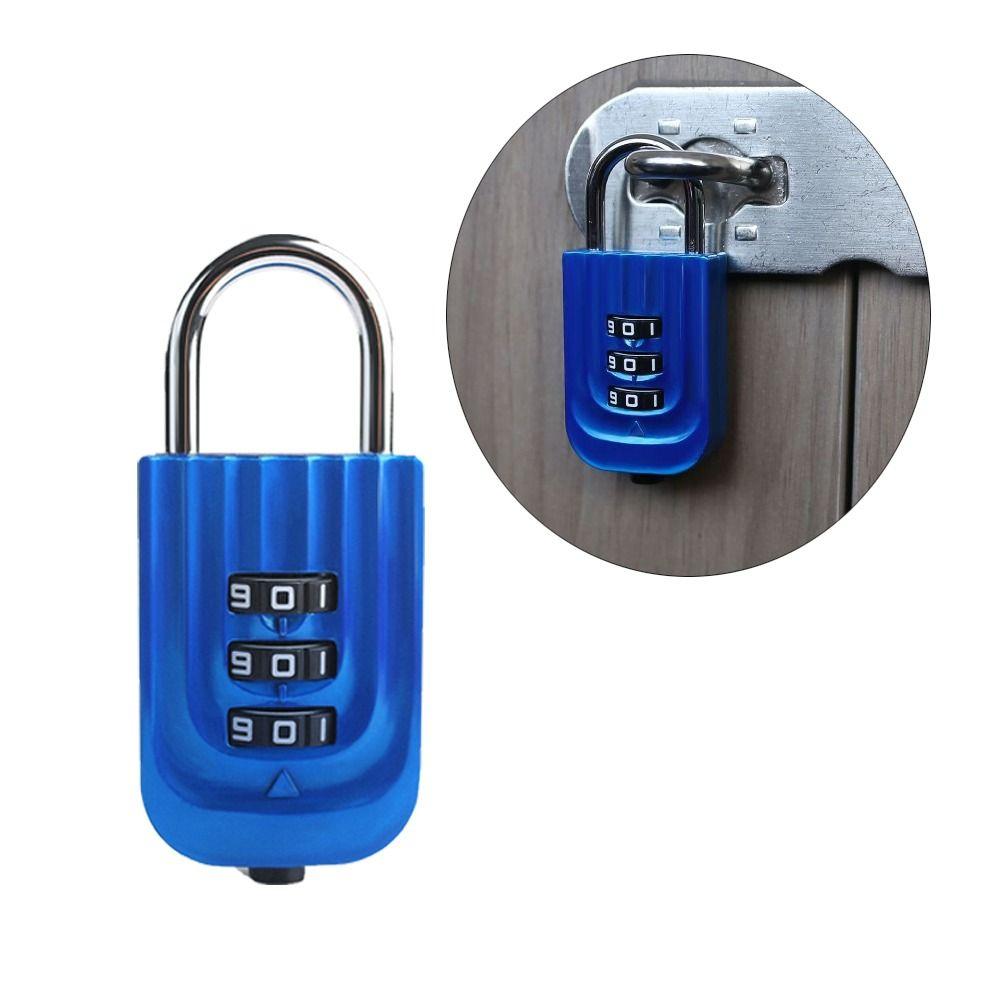 Zinc Alloy 3 Digit Password Lock Anti-theft Secure Suitcase Security Coded Lock Luggage Combination Lock Travel Outdoor Tools