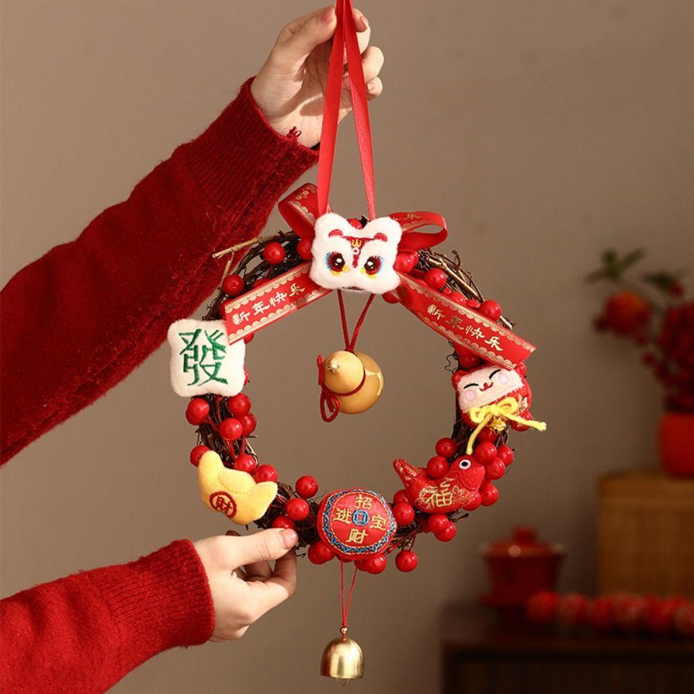 Traditional Spring Festival Wreath New Year Decor Spring Festival Ornament  Festival Decoration