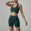 Naadloze Workout Set voor Dames Sportbeha en Hoge Taille Shorts Twee Delige Outfits Rekbare Sportschool Yoga Hardlopen Fitnesspak
