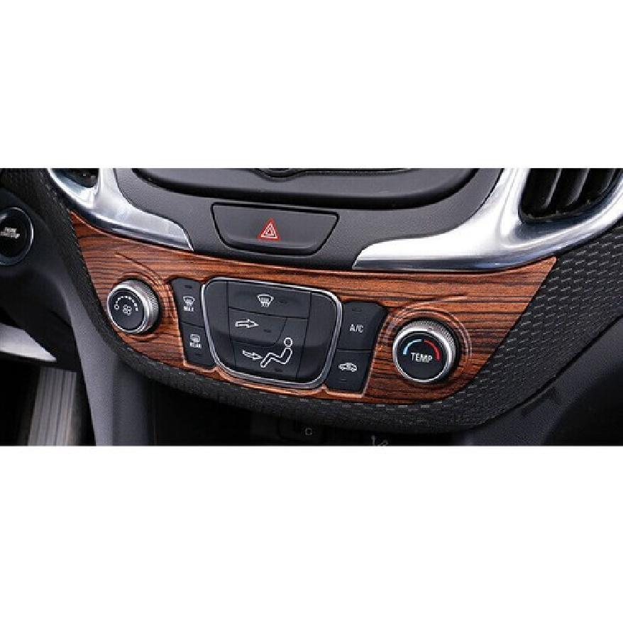 For Chevy Equinox 2018-2024 Peach Wood Grain Center Console AC Switch Panel Trim