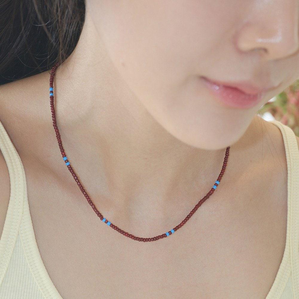 [Genuine Product from Headquarters / Silk Pouch Included] Silver 925 Single-loop Bead Necklace