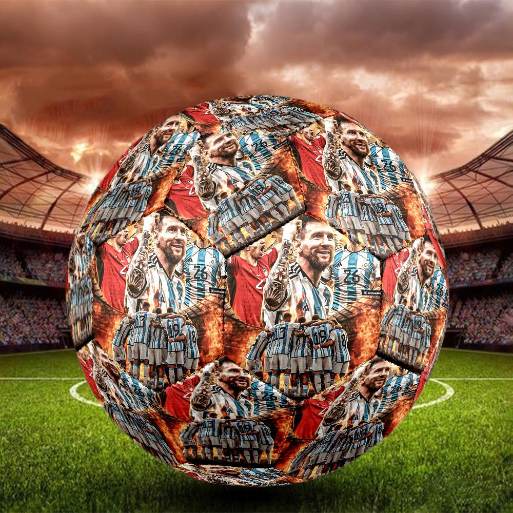 1pc Global Soccer Stars Size 5 Football Soccer Balls, Competition Sport Football Indoor And Outdoor Training Ball.Q702026