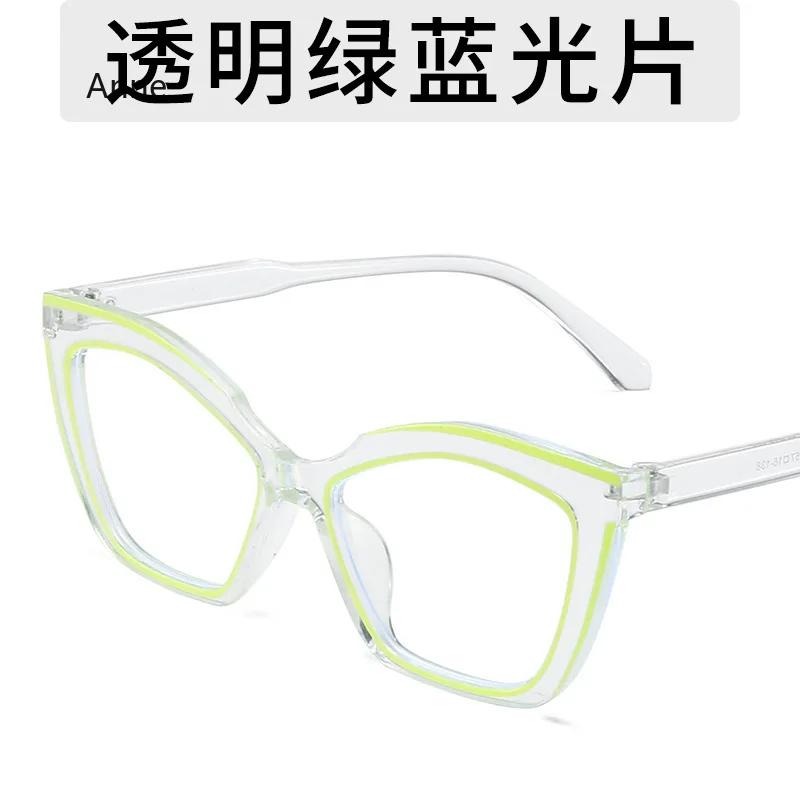 Anti Blue Light Glasses Women Lady Vintage  Designer Myopia Prescription Optical Square Computer Eye Glasses Sunglasses
