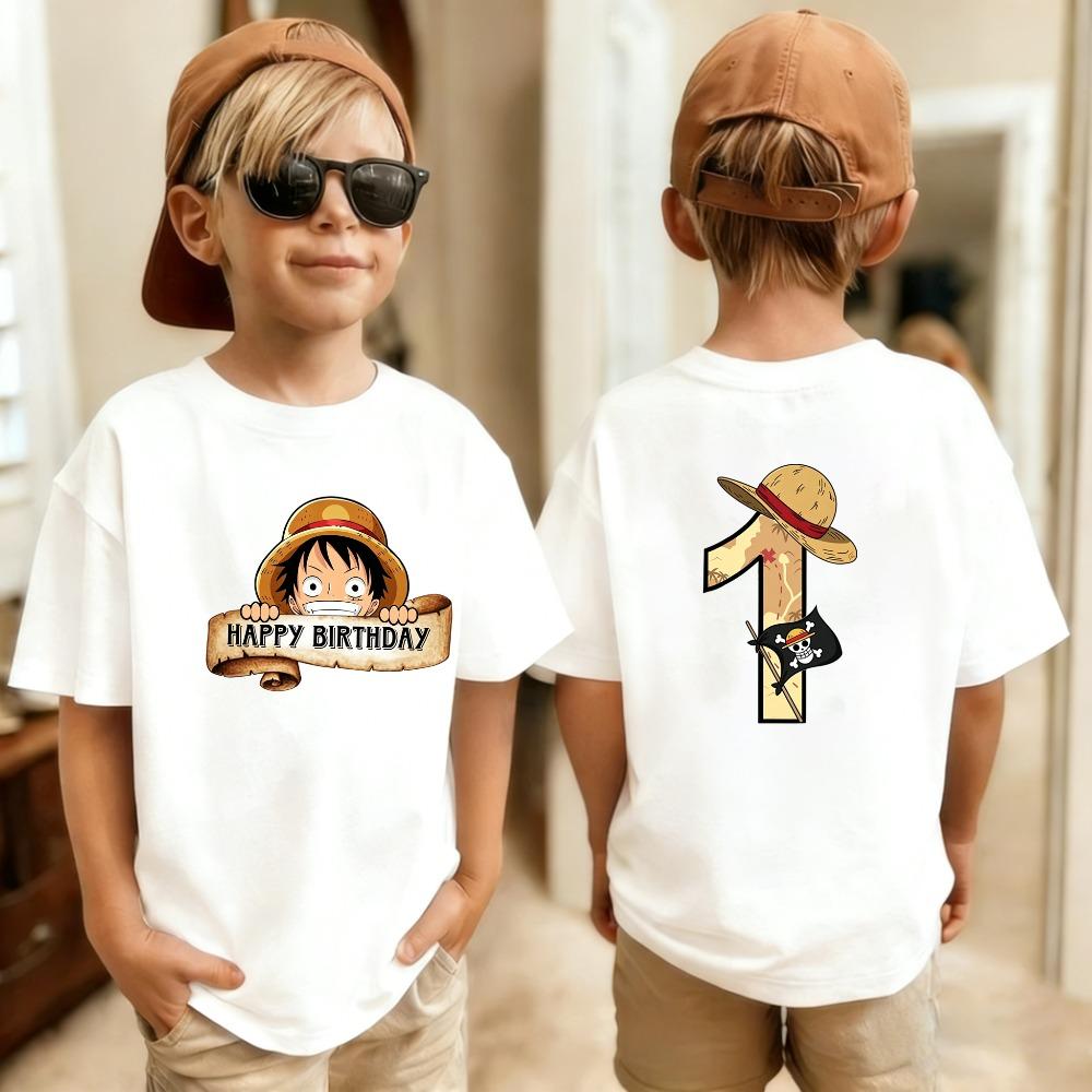 Sommer Einteiler Kinder Reines Baumwoll T-Shirt Nummer 1-10 Aufdruck Geburtstagsgeschenk Atmungsaktiv Bequem Jungen T-Shirt Mode Top