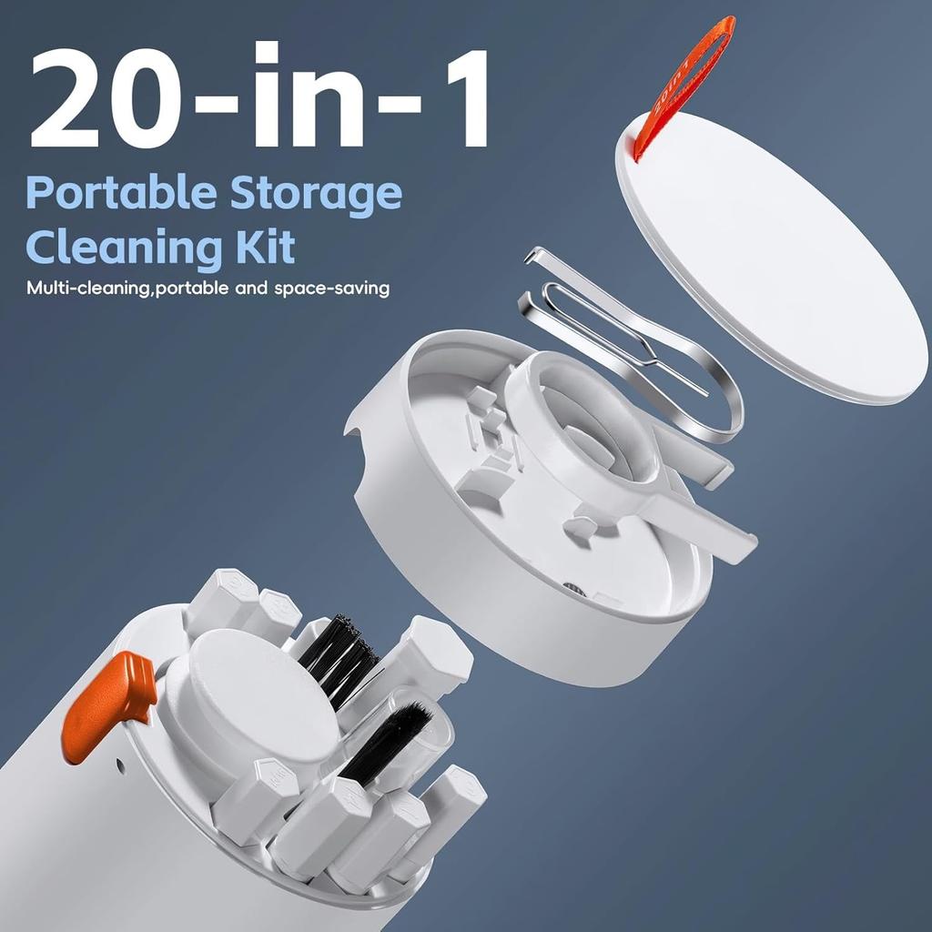AirPod Cleaning Kit Multifunctional 20 In 1 for Electronic Devices,Keyboard Cleaning Brush, Headphones Cleaner Kit for Laptop,Multi-Tool