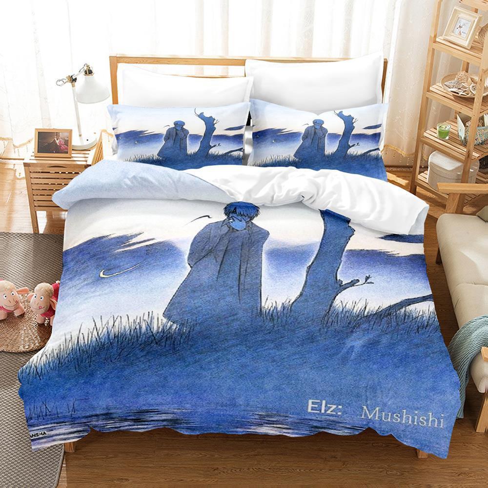Mushishi Bedding Set Single Twin Full Queen King Size Bed Set Adult Kid Bedroom Duvet cover Sets 3D Print Anime Bed Sheet Set