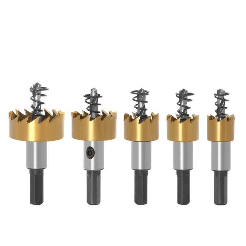 5pcs HSS Drill Bit High Speed Steel Carbide Tip Hole Saw Tooth Cutter Metal Drilling Woodwork Cutting Carpentry Crowns