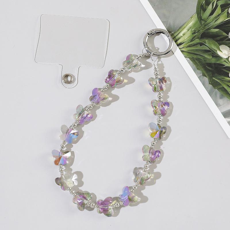 Women S Fashion Bow Phone Charm Lanyard Keychain Anti Drop Strap
