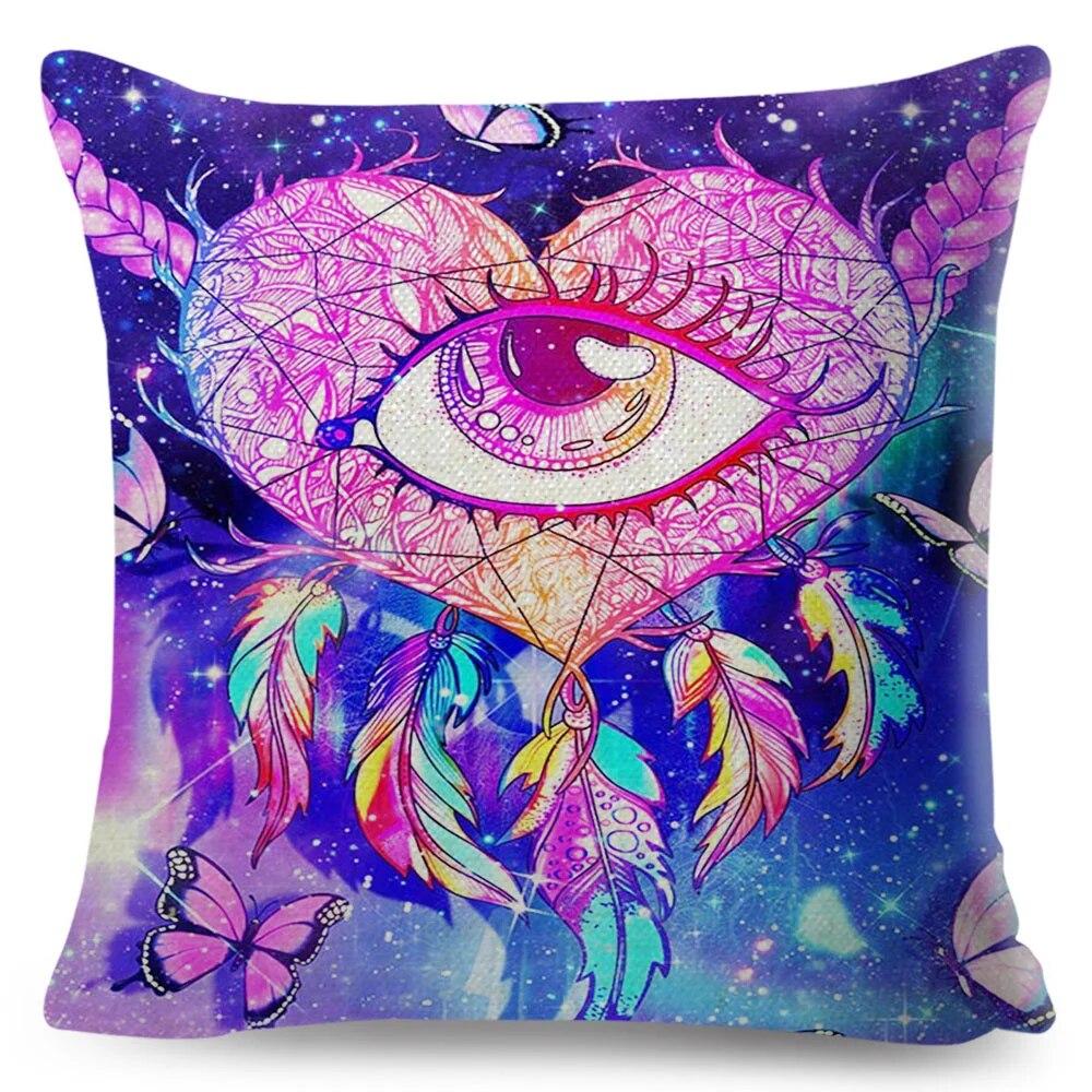 Fantasy Dream Catcher Series Decorative Pillowcase Bohemian watercolor cushion cover Sofa office seat   Home decor