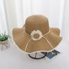 Wide Brim Bohemian Straw Hat Spring Summer Women's Sun Hat Trendy Folding Straw Hats  Vacation