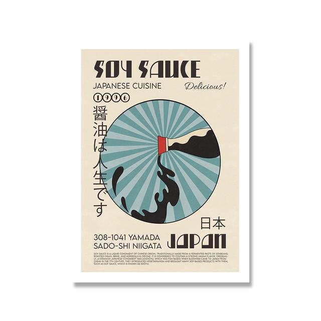 Modern Kitchen Art Canvas Paintings Nordic Japanese Korean Foods Posters Prints Wall Art Pictures for Living Room Decor Cuadros