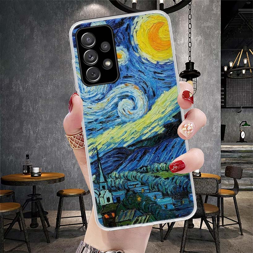Van Gogh Oil Art Painting Soft Phone Case For Samsung Galaxy S22 S23 S24 S25 Edge S26 Ultra S20 FE S21 Plus + Fundas Coque Galax
