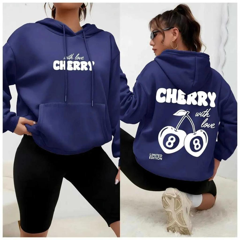 SOLY HUX Women's Casual Long Sleeve Pullover Drawstring Hooded Sweatshirt for Autumn and Winter