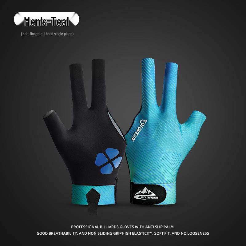 Unisex High-Elastic Anti-Slip Snooker Gloves - Fingerless, Smooth, Compression Billiards Gloves
