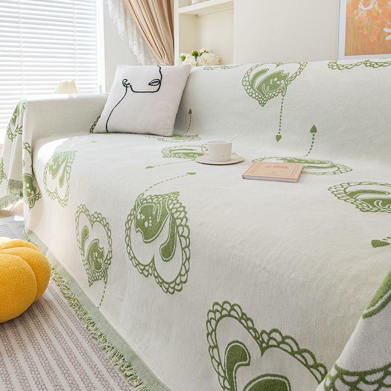 Однотонное нескользящее полотенце для дивана с защитой от царапин от кошек — фото 5