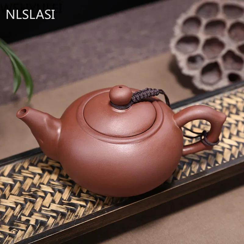 Chinese Yixing Teapot Purple Clay Xishi Tea Pot Beauty Handmade Kettle Dahongpao Tea Set Customized Gifts Authentic