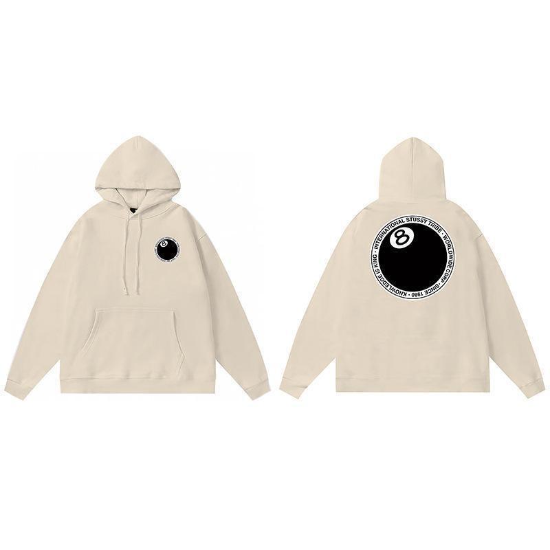 Stussy Mens Hooded Sweatshirt Casual Loose Fit Streetwear Printed Pullover