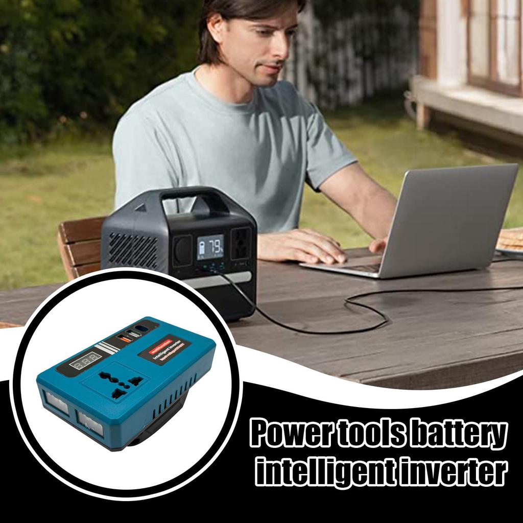 Battery Inverters 21V Built-in Led Light Car Battery Converter Portable Generator Charger For Car Camping Outdoor Home Truck