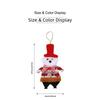 Christmas Tree Hanging Ornaments Set 4 Plush Fabric Reindeer Bear Snowman Santa Figures for Festive Holiday Tree Decoration