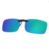 Portable Polarized Mirrored UV400 Clip-on Lens Sunglasses for Driving Fishing