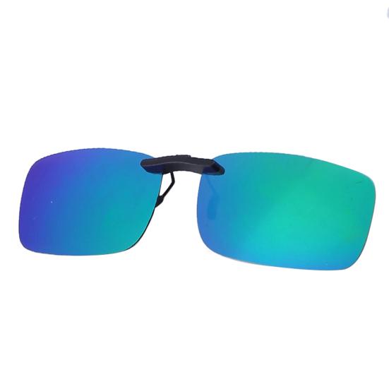 Portable Polarized Mirrored UV400 Clip-on Lens Sunglasses for Driving Fishing