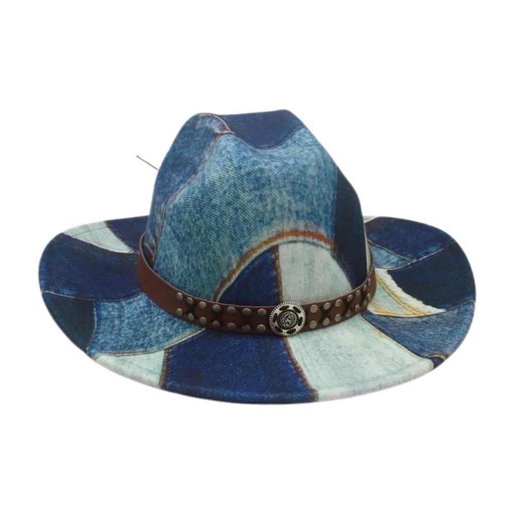Fashion Design Sense, Color Matching, Old Jazz Hat, Retro Western Cowboy Top Hat, Stage Catwalk Concave Stage Hat