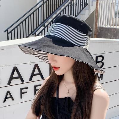 Fashion Sun Hat Travel Sunscreen Big Brim Hat Female Spring and Summer Big Brim Fisherman Hat