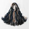Tie Dye Long Shawl Fringed Head Wrap Chic Hijab Scarf  Travel