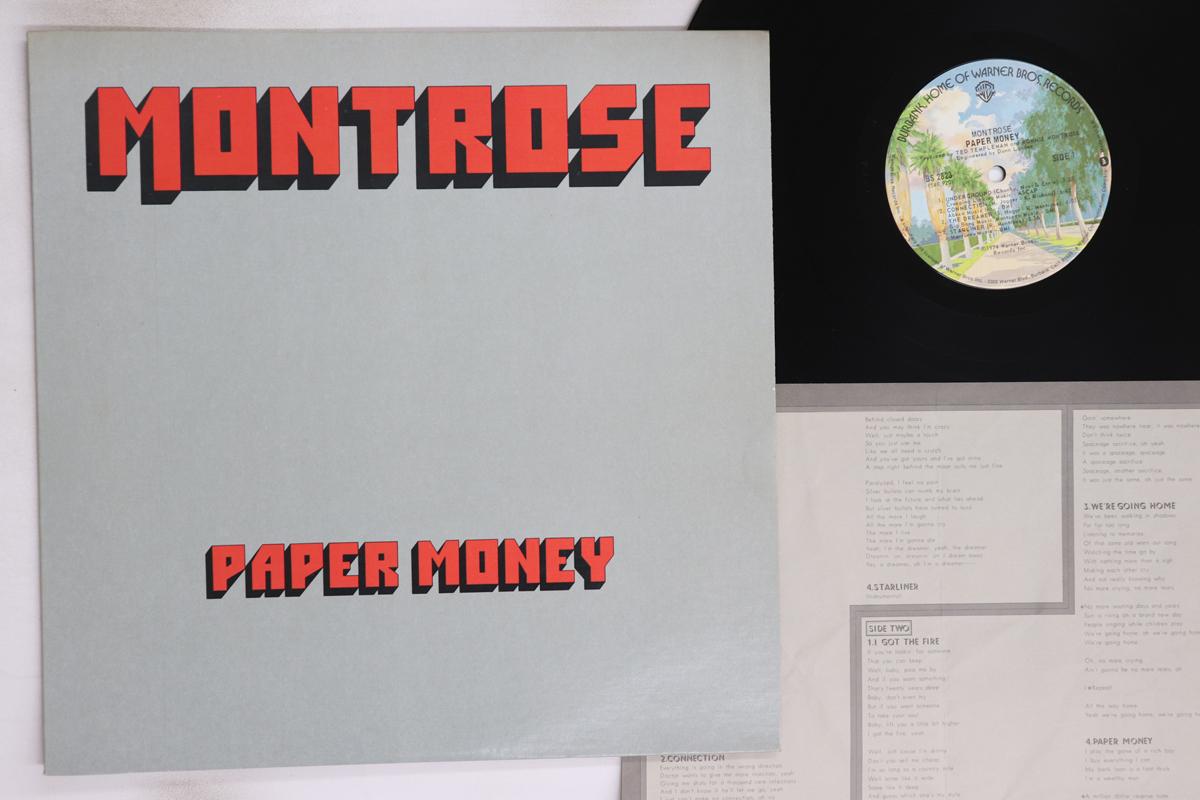 

LP Record MONTROSE Papermoney BS2823 WARNER BROS 1974 US Rock Used