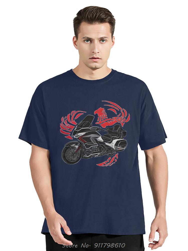 Goldwing Legend Motorcycle Men T-Shirt H-Hondda Tops Fabric T Shirt Funny Tees Quality Gift Idea Unisex O-Neck Tshirt