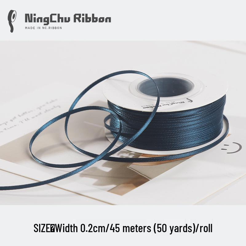 2mm Double-Sided Satin Ribbon Bookmark for Wedding Bows and Gift Wrapping