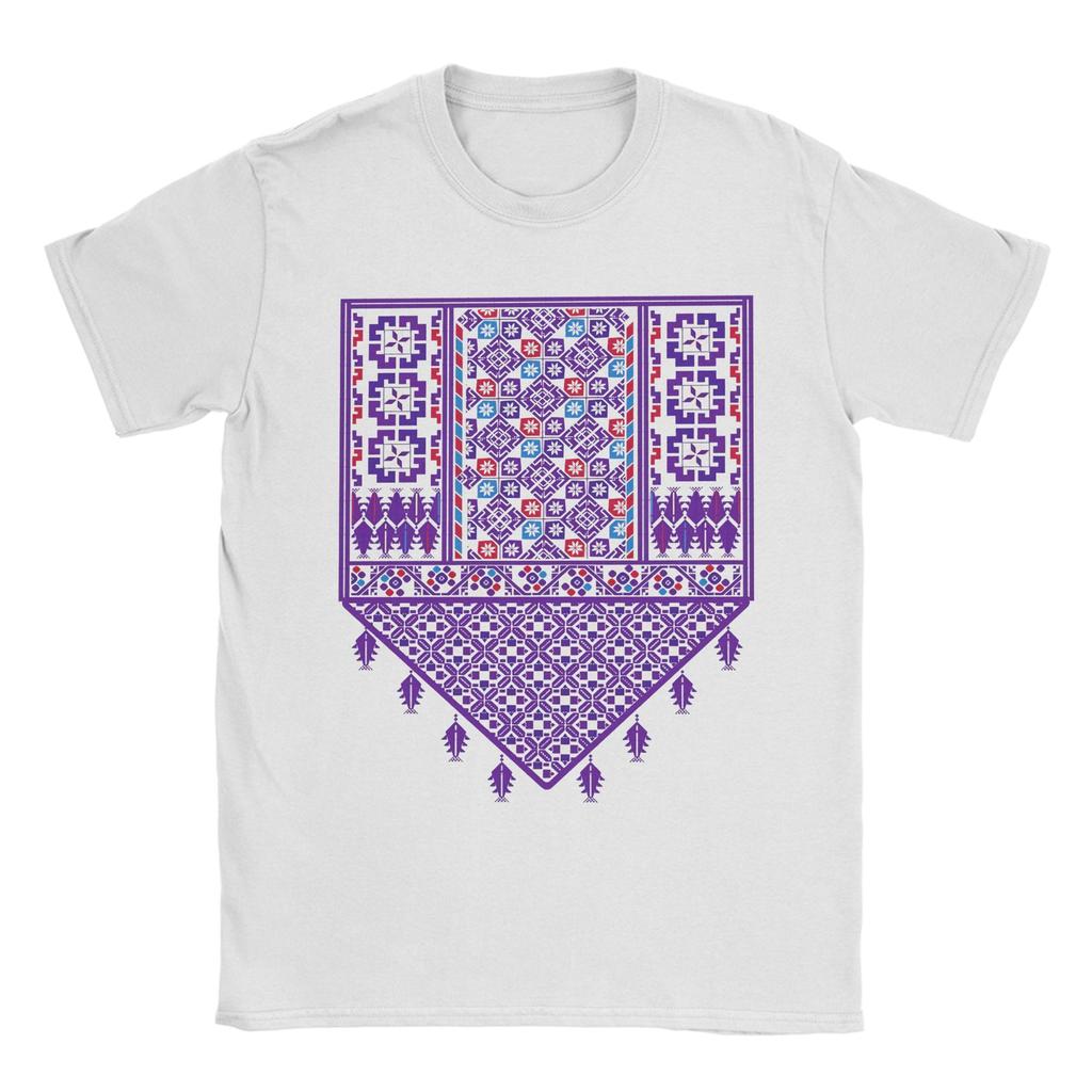 Unisexs Palestine Palestinian Embroidery Tatreez Cross TShirts Cotton Tees Beach Y2K ShortSleeve TShirt ONeck Casual Tee Shirt