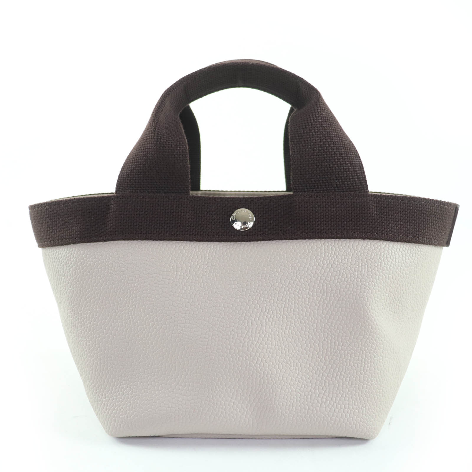 

Excellent Herve Chapelier Handbag Lux Boat-shaped Tote Bag Beige 701Gold Plated Used