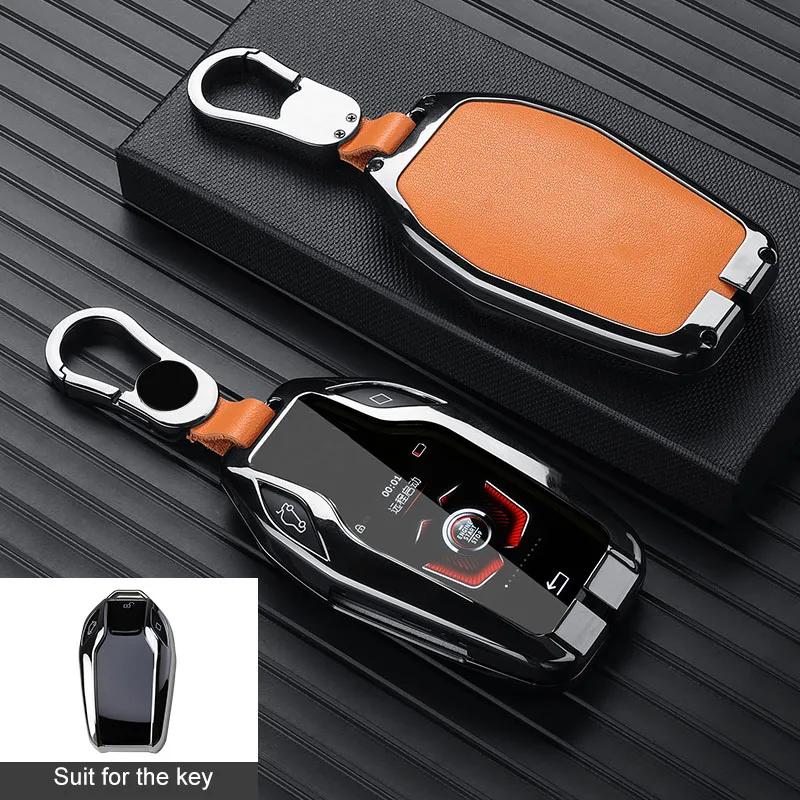 Zinc Alloy for BMW G30 G12 G11 G32 G31 5 7 Series I8 I15 G01 X3 X4 G02 G05 X5 G07 X7 LED Display Smart Remote Car Key Case Cover