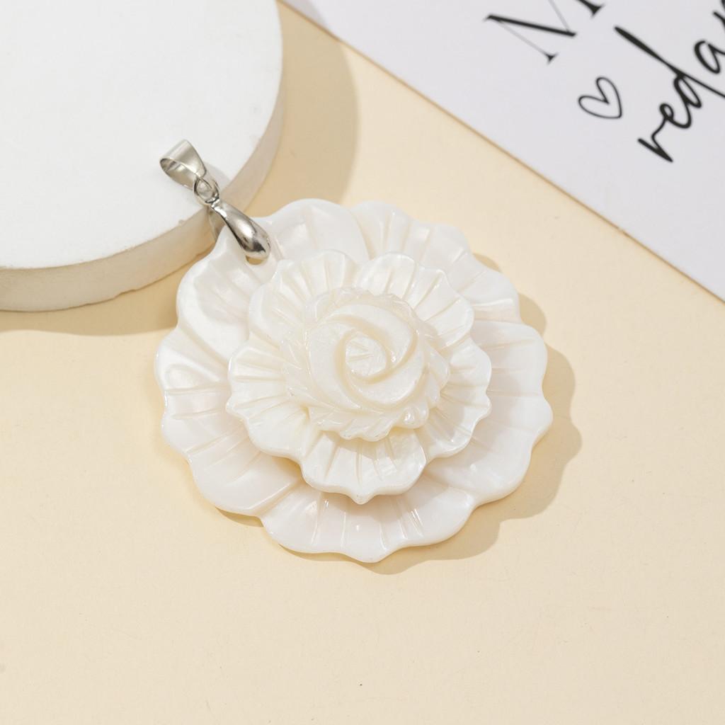 Handmade White Butterfly Shell Necklace With Multi Layer Design For Fashion Lovers