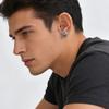 Fashion Unique Round Lucky Evil Eye Stainless Steel Stud Earrings for Men Women Hypoallergenic Stylish Piercing Jewelry Gifts